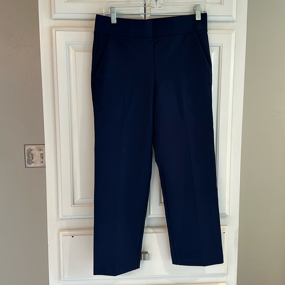 NWOT LOFT Navy Pull-On Ponte Ankle Pant, Size MP